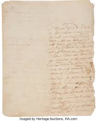 Felipe Enrique Neri, Baron de Bastrop Autograph Letter Signed in