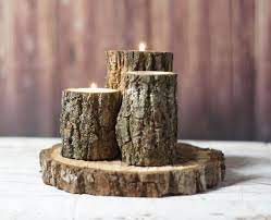 Find rustic candle holder manufacturers from china. Rustic Log Candle Holder Rustic Home Decor Wood Door Gftwoodcraft Diy Wood Candles Log Candles Natural Wood Candle Holder