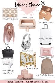 Whether you're surprising your mom, sister, friend, or daughter, these unique gifts for her — including personalized jewelry, comfy shoes, and the best devices — will help you make all the. 25 Unique Travel Gifts For Women Luxury Edition Tosomeplacenew