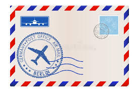 Envoyer une lettre en ligne. Enveloppe Avec Le Timbre De Berlin Affranchissement International De Courrier Avec Le Cachet De La Poste Et Les Timbres Illustration De Vecteur Illustration Du Blanc Envoyez 112132678