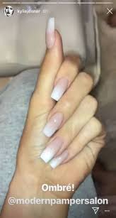 Everyone wants to copy her look! Nails Ombre Square Long 42 Best Ideas Long Square Nails Kylie Nails Long Square Acrylic Nails