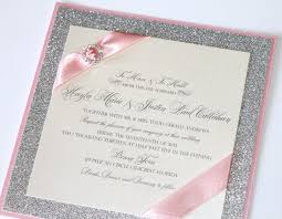 Pink And Silver Wedding Invitations Gorgeous Silver Glitter Pink A Silver Wedding Invitations Silver Glitter Wedding Invitations Glitter Wedding Invitations