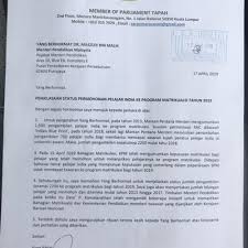 Surat rekomendasi adalah suatu surat yang pemerintah kabupaten malang dinas pendidikan, pemuda olahraga sd negeri dosen pembimbing. Maszlee Apa Status Permohonan Pelajar India Ke Program Matrikulasi