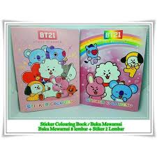 Maybe you would like to learn more about one of these? Jual Buku Mewarnai Kartun Ada Stiker Bts Bt21 Colouring Book Bts Bt21 Di Lapak Cemara Shoes Bukalapak
