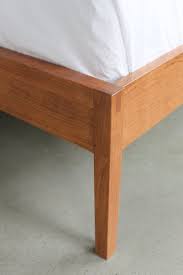 Garfield Bed Frame Solid Wood Available In Cherry Walnut Etsy Bed Frame Queen Bed Frame Diy Solid Wood Platform Bed