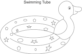 Peppa pig swimming coloring pages peppa pig coloring book. Swimming Tube Coloring Printable Page For Kids