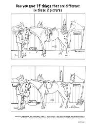 Horse Projects For Kids Spot The Differences Stable Horse Lessons Horse Crafts Horse Camp