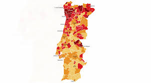 Existem 19 concelhos de risco muito elevado (i.e., com uma taxa de incidência superior a 240 casos por cem mil habitantes nos últimos 14 dias ou 480 se forem concelhos de baixa densidade): Concelhos De Maior Risco Baixam Para 113 Confira O Mapa Coronavirus Publico