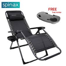 The chair comes with padding as well as a removable suede cushion, which adds this zero gravity chair is actually wide enough to fit two people (and has a weight capacity of 450 pounds), so it's perfect for couples who love to lounge. Ready Stock Spinax Zero Gravity Chair Foldable Lounge Chair With Trail Holder Lazy Chair Shopee Malaysia