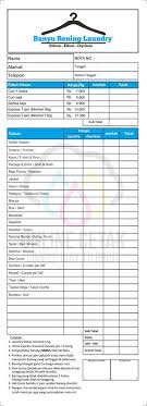 Preview contoh faktur penjualan tunai dalam format excel. 7 Contoh Nota Laundry Terbaru Percetakan Online