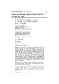 Pdf Design Of A Semantic Person Oriented Nurse Call Management System