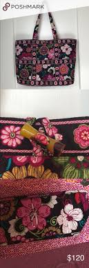 Vera bradley is a brand known for its use of colorful fabric and patterns. Vera Bradley Brown Pink Floral Pattern Tote Bag Tote Bag Pattern Pink Floral Pattern Tote Pattern