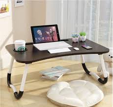 Amazonsmile Foldable Laptop Bed Table Lap Desk Stand Serving Tray Dining Table With Slot Notebook Stand Holder In 2020 Bed Tray Table Bed Table Laptop Desk For Bed
