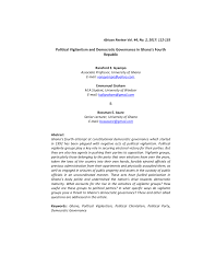 Pdf Political Vigilantism And Democratic Governance In Ghana S Fourth Republic