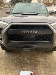 These bright leds are available in a number of colors including cool white, to replace the factory yellowish incandescent. Trd Front Bumper License Plate Holes Toyota 4runner Forum 4runners Com