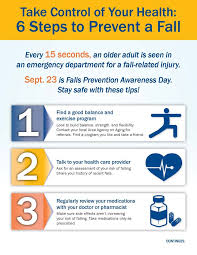 Part 1 Of 2 6 Steps To Prevent A Fall Fpad14 Health Tips Fall Prevention Fall Prevention Awareness Prevention