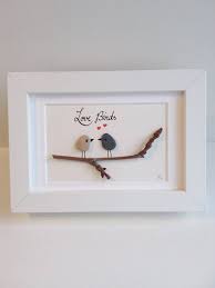 Steinbild Liebe Hochzeitsgeschenk Heirat Kieselsteinkunst Steinbilder Steinmalerei