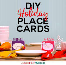 Match the names of friends and family to images on playing cards before gluing them to sticks or straws. Diy Thanksgiving Christmas Place Cards Jennifer Maker