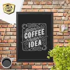 Ini karya team jasa lettering, menerima pesanan dari klien kami yang untuk dijadikan hiasan di dinding resaturant cafe nya yang berlokasi di adiwerna , kab. Jual Poster Hiasan Dinding Cafe Kopi Better Coffee 1 Pajangan Dapur Di Lapak Om Bewox Bukalapak
