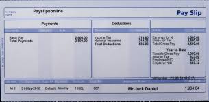 Free download this sample payslip template from the below link in the excel file. Standard Payslip Slp2 Payroll Things To Sell National Insurance Number