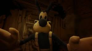 White gloves, butterfly, face and teeth, and the rest is all black. Boris The Wolf Bendy Wiki Fandom