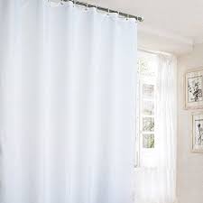 Ufaitheart Hotel Shower Curtain Long Curtains Pure White Polyester Fabric Extra Long Shower Curtain 72 X 96 Inch Long Shower Curtains Fabric Shower Curtains Hotel Shower Curtain