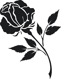 Pochoir Sureleve Au Pochoir Rose Simple Etsy Rose Stencil Roses Drawing Stencils