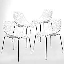 Room chair furniture including monarch specialties dining room chairs and bark. Buy Modern Dining Chairs Set Of 4 By Urbanmod White Chairs Kid Friendly Birch Chairs Stackable Modern Chair Mid Century Dining Chair Online In Indonesia B01lj1gl0g