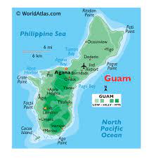 It lies about 5,800 miles (9,300 km) west of san francisco and 1,600 miles (2,600 km) east of manila. Guam Maps Facts World Atlas