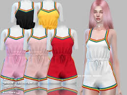 In the real world, the converse shoes are the default choice for many people, young or old! Sims 4 Cc Custom Content Clothing Rainbow Trim Romper Sims 4 Dresses Sims 4 Cc Kids Clothing Sims 4 Toddler