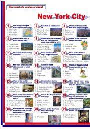Posted on january 19, 2021 by trivia with leave a comment. New York City Quiz Esl Worksheet By Jayce