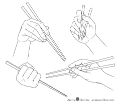 Available in a range of colours and styles for men, women, and everyone. How To Draw Hands Holding Chopsticks Step By Step Animeoutline