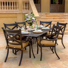 Avondale 7 Piece Aluminum Patio Dining Set With Rectangular Table By Lakeview Outdoor Designs Bbqguys Patio Dining Set Aluminum Patio Outdoor Design