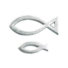 Einladungen zur hochzeit selbst gestalten ist bei uns wirklich kinderleicht. Silberne Holzfische Als Christliches Symbol Zum Dekorieren Und Gestalten