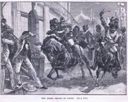 Mounted Rebel Sepoys Charging Through the Streets of Delhi, Indian Mutiny