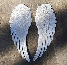 Metal Angel Wings Wall Decor Metal Cross Rustic Shabby Chic Etsy Angel Wings Wall Decor Angel Wings Wall Shabby Chic Angel Wings