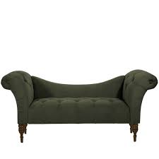 Regent handmade tufted grey crushed velvet chaise lounge bedroom accent chair balmoral 2 seat lounge. Erin Tufted Chaise Lounge Dark Green Velvet Skyline Furniture Target