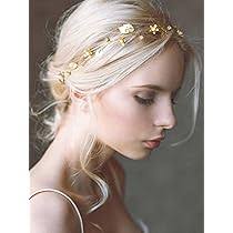 Amazon.com : Kercisbeauty Gold Leaf Headband for Women Wedding Bridal Boho  Hair Piece Dainty Hair Accessories for Special Occasion : Beauty & Personal  Care