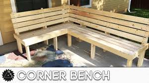 Outdoor bench seat garden park porch patio chair metal furniture yard backyard. Corner Bench L Shape Bench Youtube