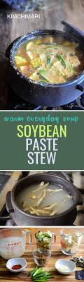 Doenjang Jjigae Korean Soybean Paste Stew Recipe Stew Recipes Korean Food