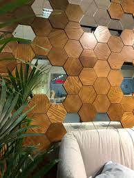 Wooden Wall Panel Mosaic Honey With Mirrors Wall Panel Design Wooden Wall Panels Wooden Wall Design