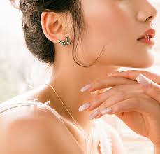 Fine 925 Sterling Silver Ear Stud Earrings Butterfly Design