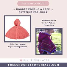 Chunky ponchos for kids with free knitting patterns. Free Hooded Poncho Patterns Free Crochet Tutorials