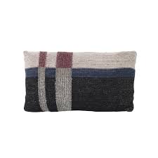 Ferm Living Medley Knit Kissen 40 X 25 Dunkelblau Bleu Menthe Coussin Ferm Living