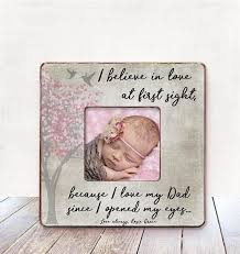 Daughter 1st Birthday Gift Ideas From Dad I Believe In Love At First Sight Frame For Dad From Daughter Etsy In 2020 1st Fathers Day Gifts Dad Birthday Gift Father Daughter Gifts