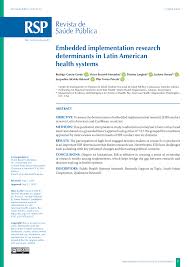 PDF) Embedded Implementation Research Determinants in Latin American Health  Systems