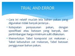 Teknik formulasi ransum setiap ternak yang dipelihara secara intensif, termasuk unggas harus diberi pakan untuk memenuhi semua kebutuhan zat gizinya khususnya untuk keperluan. Materi 1 Formulasi Pakan Ppt Download