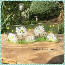 See more ideas about fused glass, glass, fused glass art. Daisy Fused Glass Fused Glass Curved Art Glass Art White Etsy Fused Glass Artwork Fused Glass Glass Art