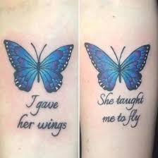 Blue Butterfly Tattoos Mother Daughter Tattoos Mother Tattoos Momcanvas Tattoos For Daughters Mother Tattoos Tattoo For Son