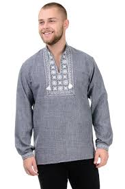 Так как наша страна большая и разноплановая, видов этого традиционного наряда достаточно много. Muzhskaya Sorochka Vyshivanka Ornament Seryj Cena 1049 Rub Kupit V Rossii Tiu Ru Id 371243150